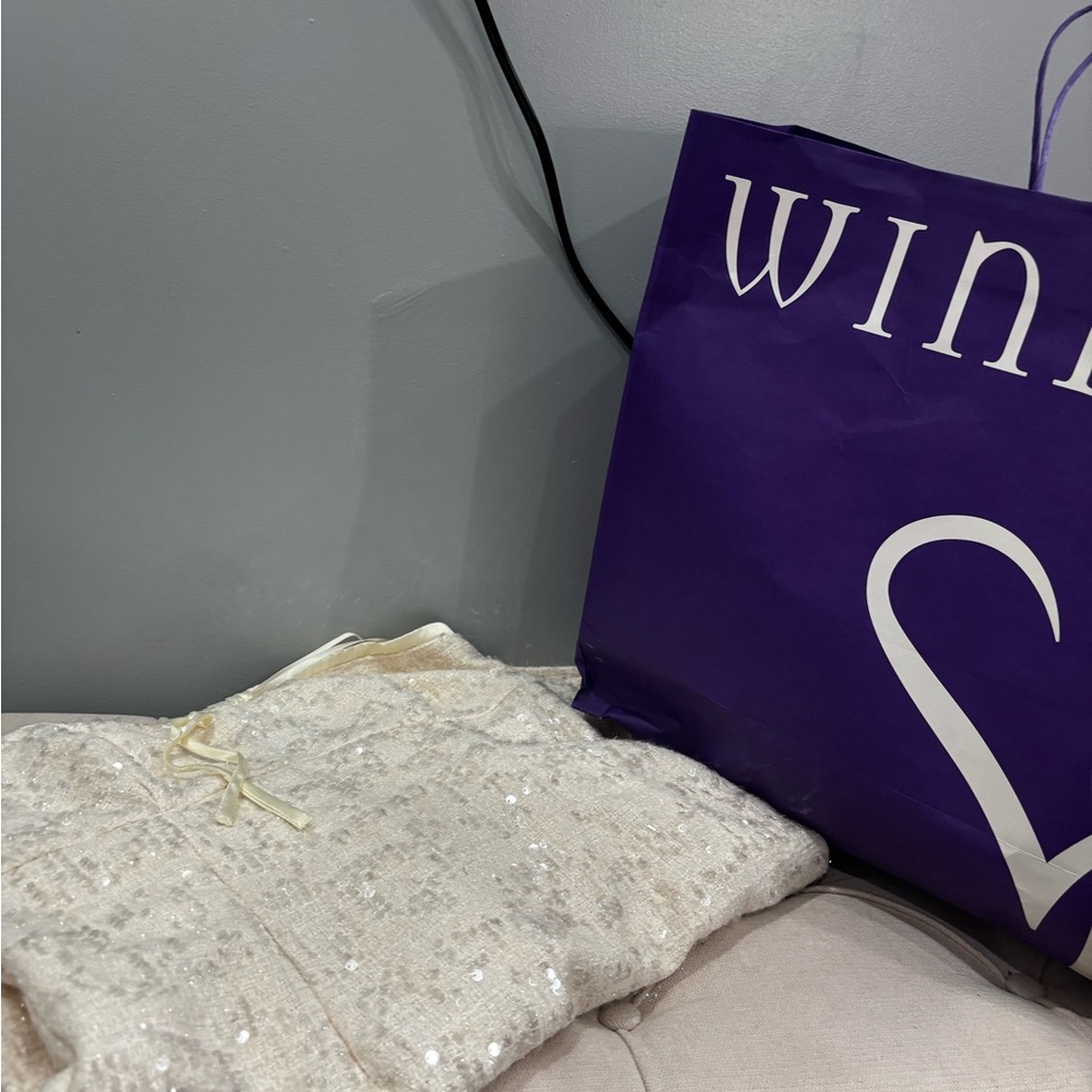 Windsor Cream Sequin Strapless Dress